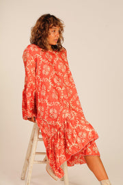 SILK KAFTAN DRESS JOAN - sustainably made MOMO NEW YORK sustainable clothing, Kimono slow fashion