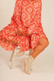 SILK KAFTAN DRESS JOAN - sustainably made MOMO NEW YORK sustainable clothing, Kimono slow fashion