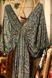 SILK KAFTAN DRESS PINA - sustainably made MOMO NEW YORK sustainable clothing, Boho Dress slow fashion