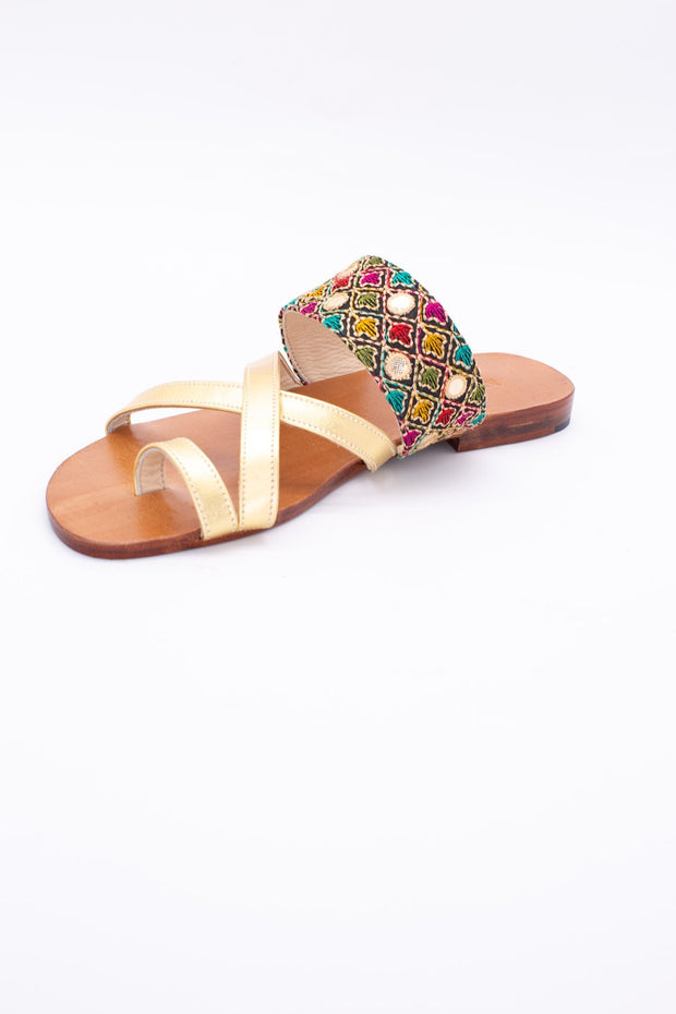 SUMMER LEATHER STRAP SANDALS JILL - sustainably made MOMO NEW YORK sustainable clothing, mules slow fashion