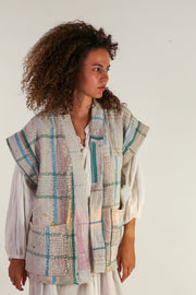 VINTAGE COTTON VEST WUISA - sustainably made MOMO NEW YORK sustainable clothing, slow fashion
