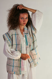 VINTAGE COTTON VEST WUISA - sustainably made MOMO NEW YORK sustainable clothing, slow fashion